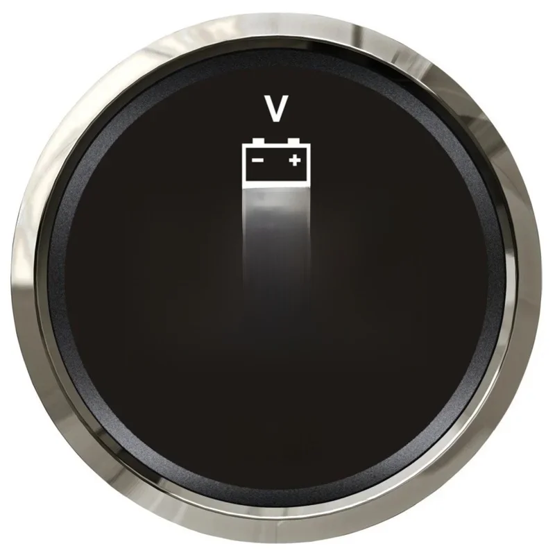 KUS Black Digital Voltage Meters Voltmeters 12v / 24v Waterproof Volt Meters Suitable for Boat Auto Motor Home Bus