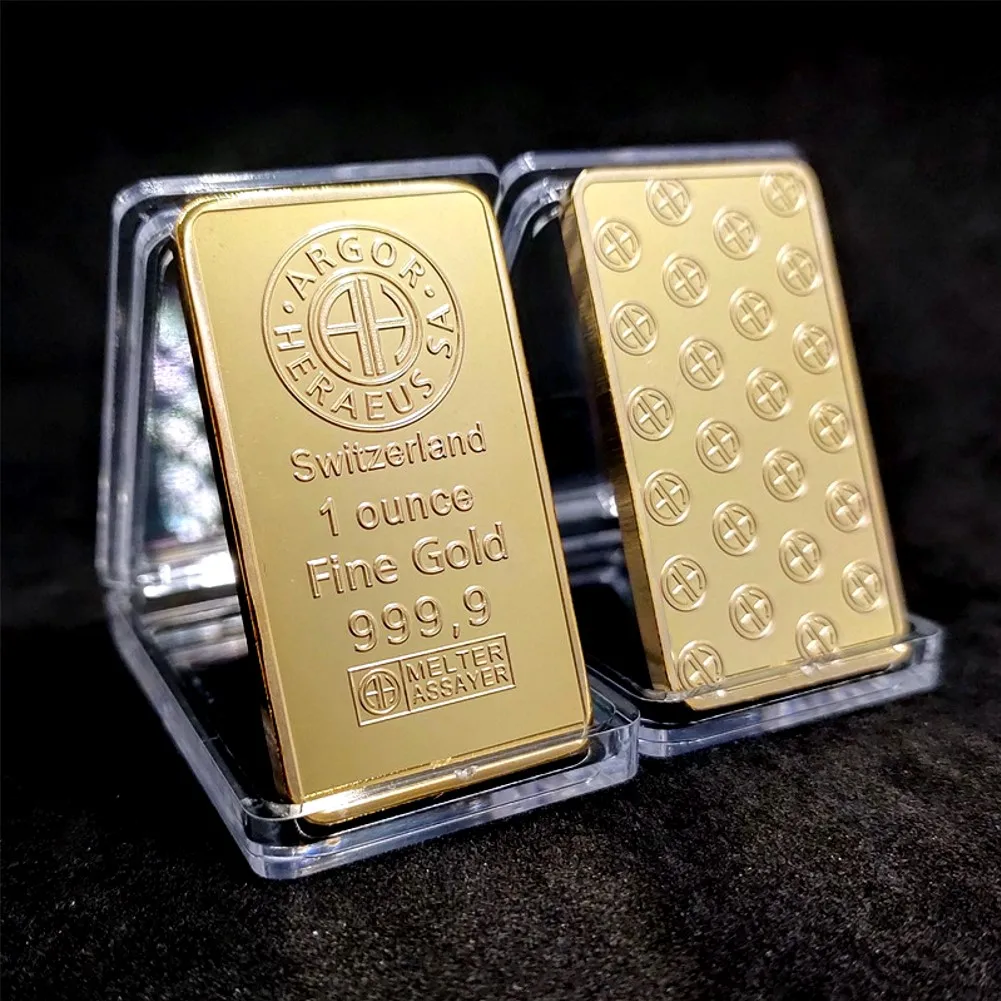 Switzerland One Ounce Fine Gold 9999 Gold Bars Gold Bullion Commemorative Bullion Decoration