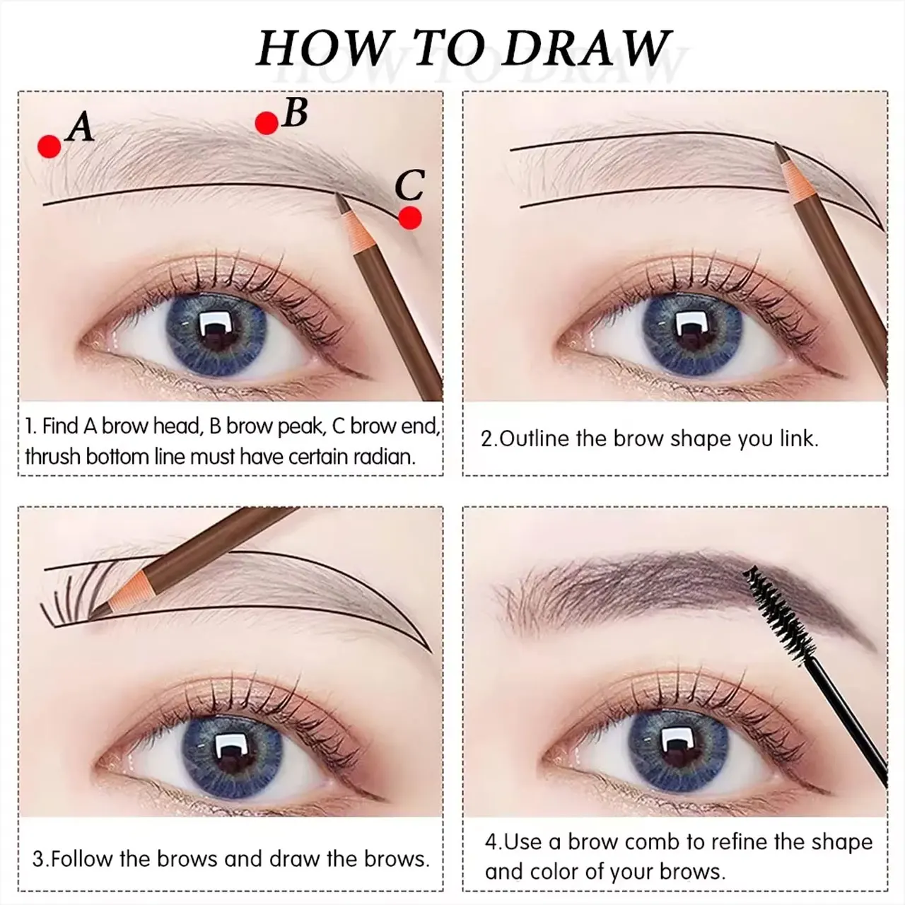 1pc Eyebrow Tattoo Tint Semi Permanent Brow Tint Long-lasting Waterproof Natural Brown Liquid Eye Enhancers Brow Tattoo with Bru