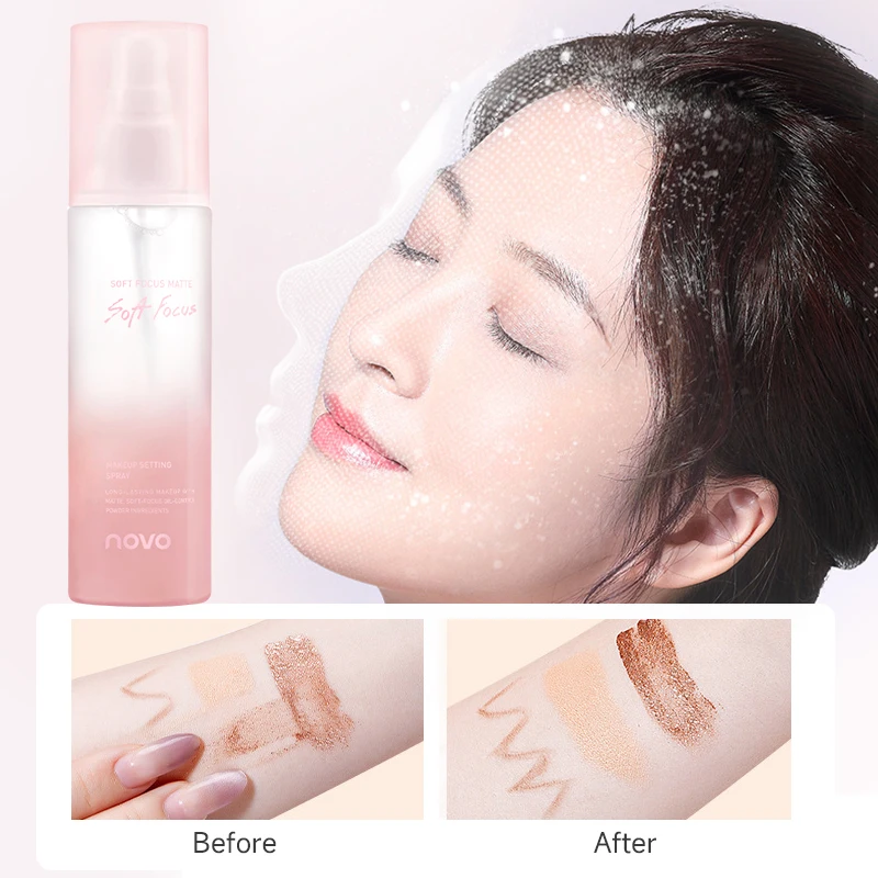 بخاخ إعداد المكياج طويل الأمد مع حمض الهيالورونيك، التحكم في الزيت المرطب، مقاوم للتلطخ والنقل، سريع الجفاف #3