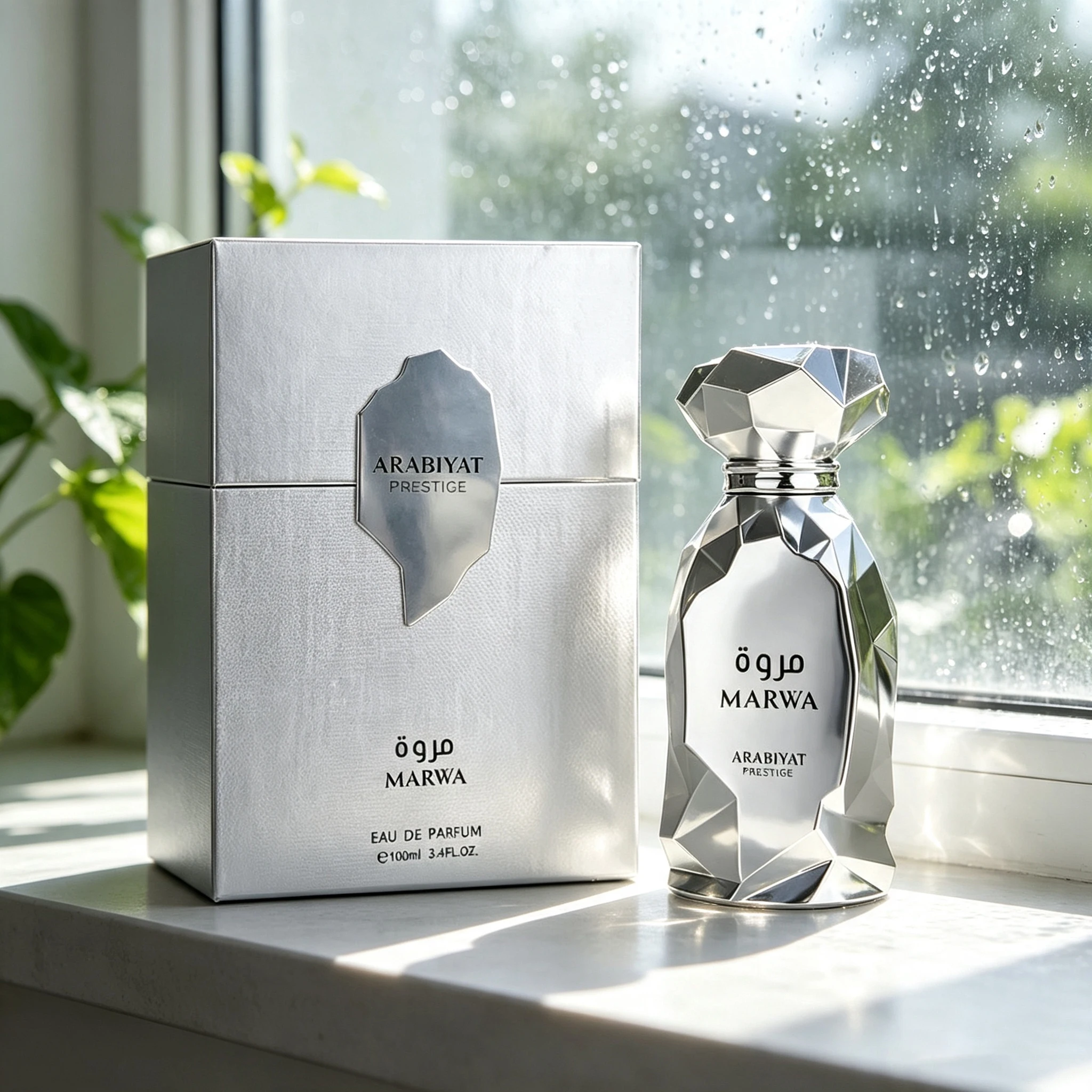 Home Bar Accessories - ARABIYAT MARWA Silver Edge Cut perfume
