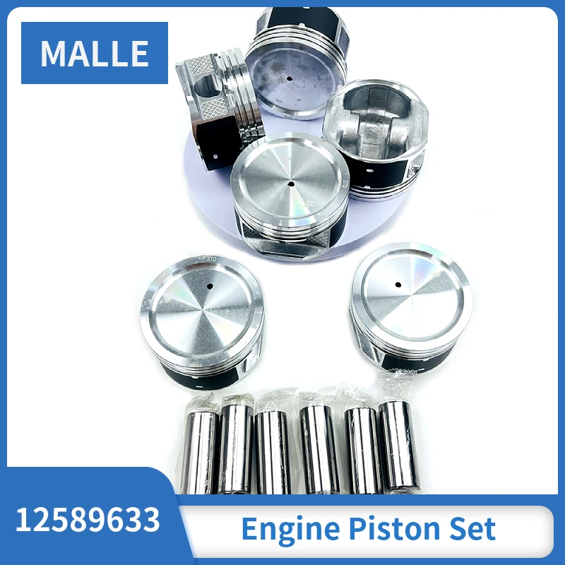 Engine Pistons Set STD For GM Buick Chevrolet Regal GL8 LB8 2.5L OEM 12589633 6 Pcs Piston Pin Clip Assembly Kit Car Accessories