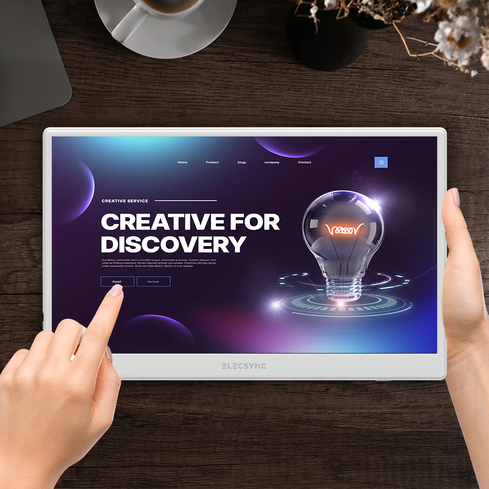 ELECSYNC-شاشة مساعدة مزدوجة محمولة ، مرآة بيضاء Sub DeX ، FHD S15A ، 15 in ، 15 in