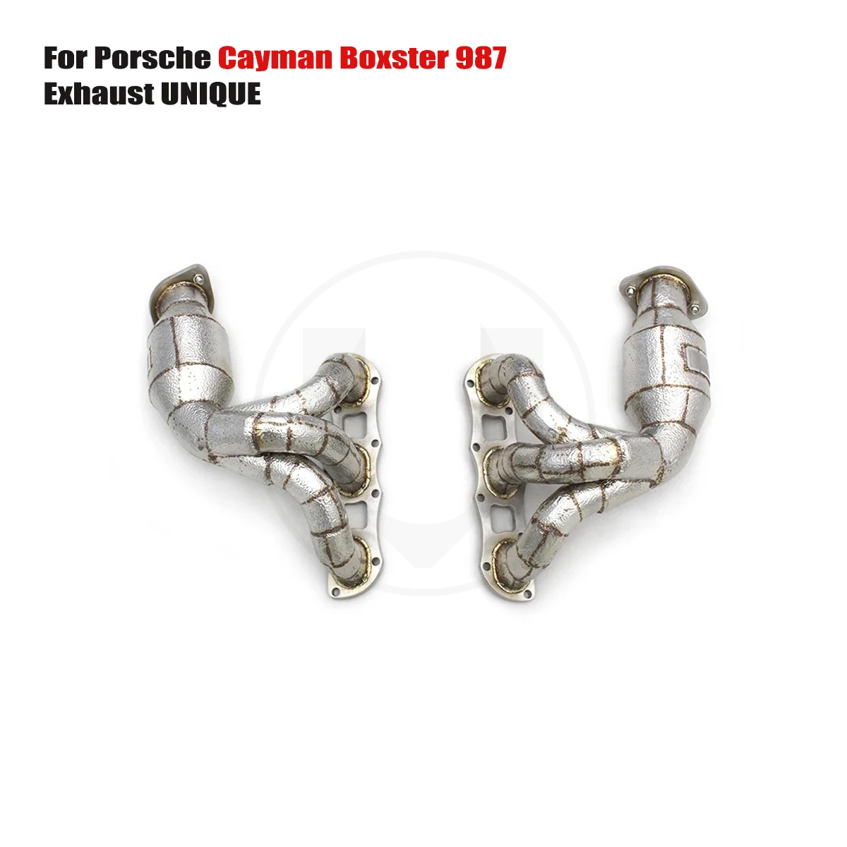 UNIQUE manifold downpipe For 2008-2012 Porsche Cayman Boxster 987.2 2.9L 3.4L Equal Length SS304 exhaust manifold With insulator