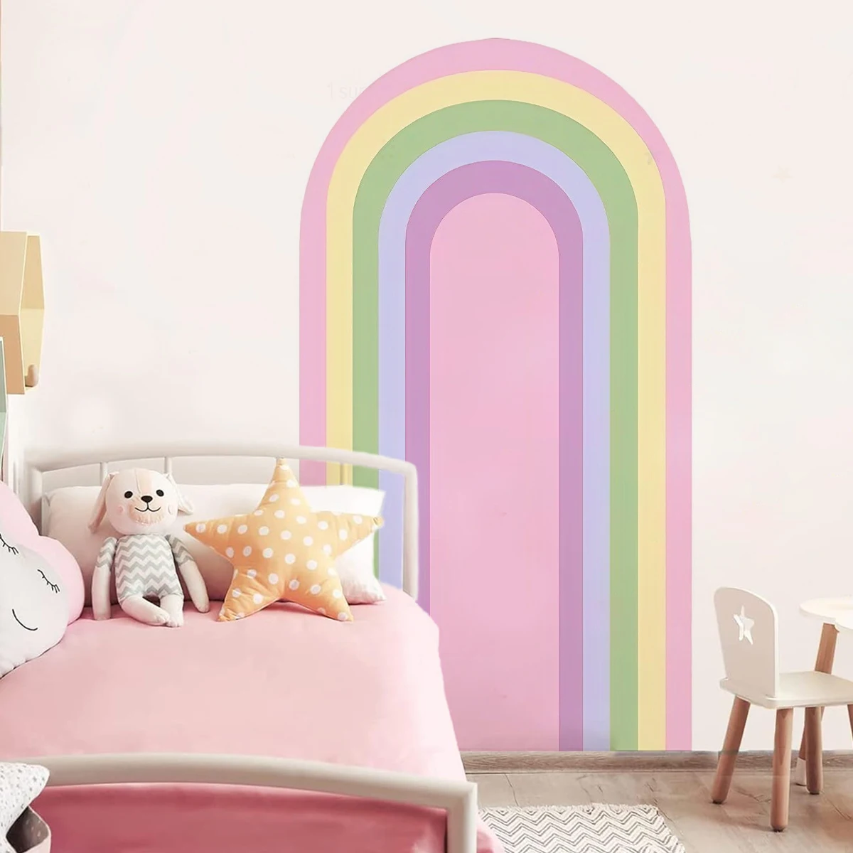 

Rainbow Arch Wallpaper Nursery Decal Child Room Baby Wall Sticker Kids Bedroom Mural Art Decal Living Home Decor Peel and Stick