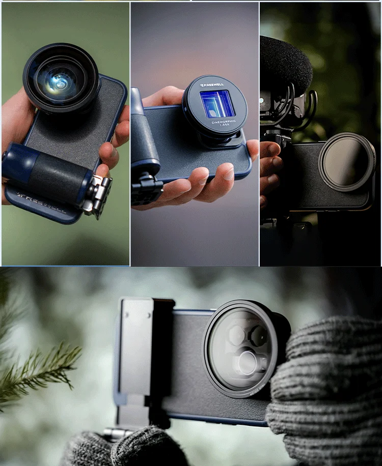 Freewell Sherpa F-Mount Handyhülle Kompatibel mit iPhone 14/15 Pro Unterstützt F-Mount Objektiv und Magnetfilter – Detail 8