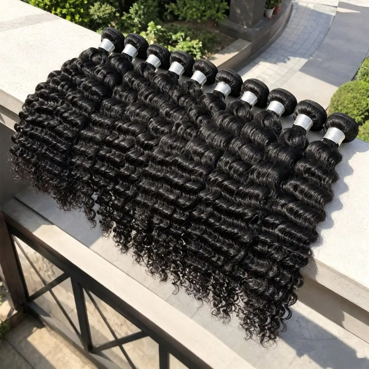 12-32 pollici, capelli ricci, 1, 3, 4 ciocche, ciocche con onde morbide, ciocche di capelli umani, ciocche con onde profonde, capelli umani non trattati, extension per capelli, ciocche di capelli