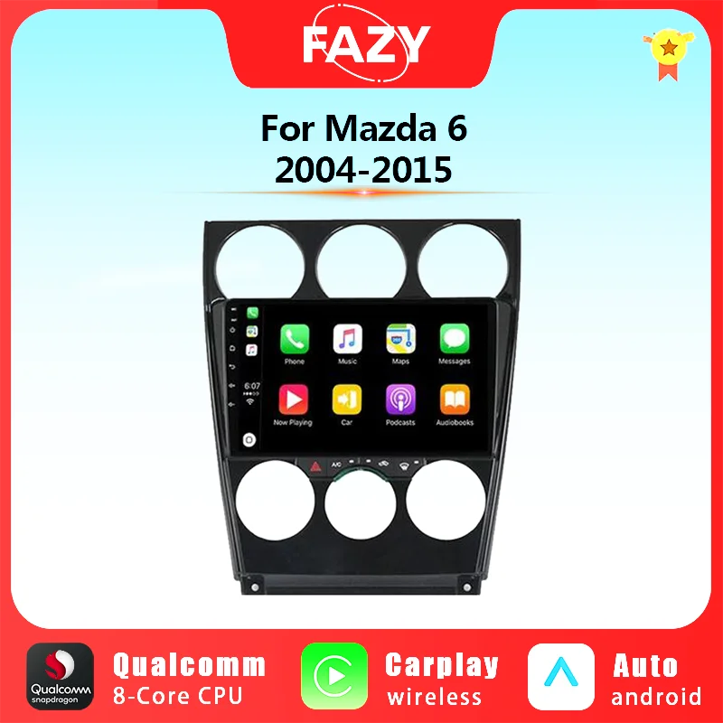 

Qualcomm 8 Core Android Auto Radio For Mazda 6 2004-2015 Carplay Car Stereo Multimedia autoradio GPS Screen Player 2din dvd 4G