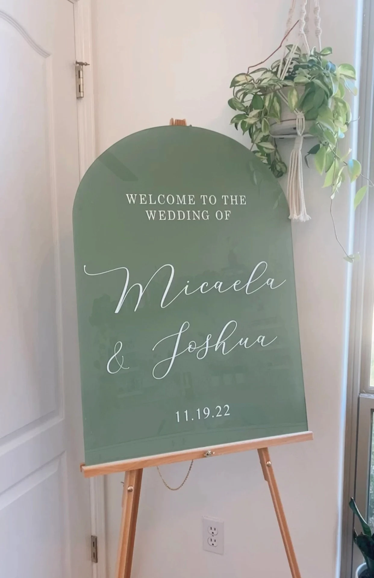 Arch Acrylic Welcome Sign for Wedding, Arched Welcome Sign, Wedding Decor, Reception Sign, Wedding Welcome Sign, Engagement Sign