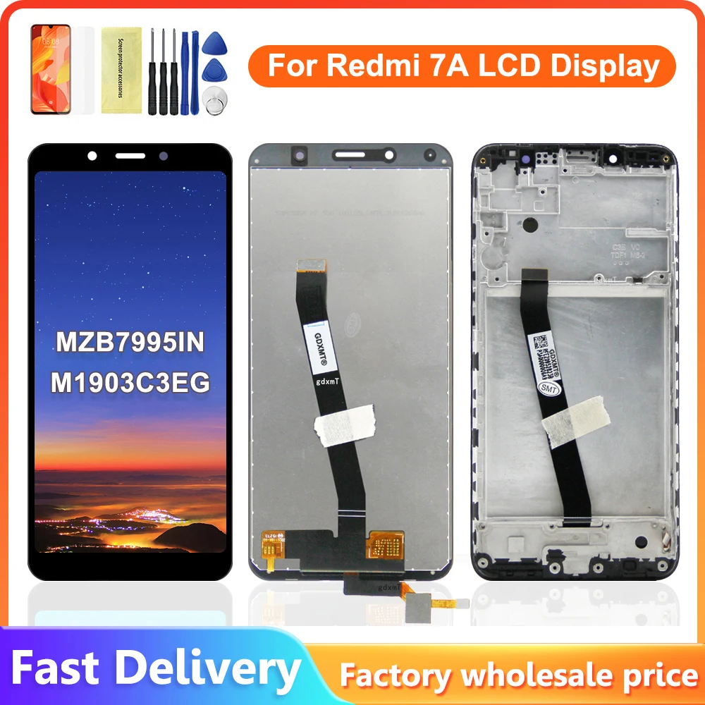 5.45\'\' LCD For Xiaomi Redmi 7A LCD Display Touch Screen Digitizer Assembly With Frame Replacement For Xiaomi Redmi 7A LCD Screen