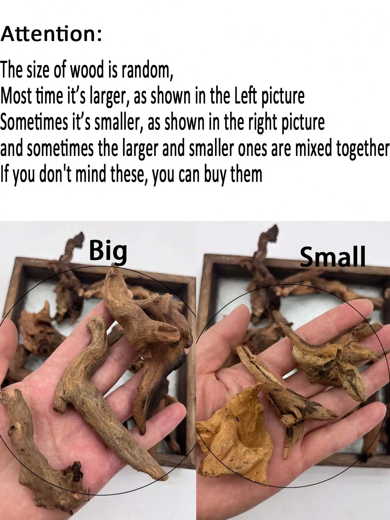 5-10CM Kleine Natürliche Baumstamm Aquarium Dekoration Versunkenes Holz Landschaftsbau Ornamente Dekor Aquarium Ornament Verschiedene Form – Detail 1