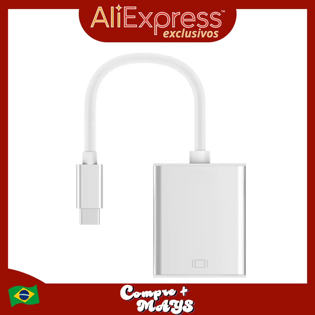 USB-C 3.1 Type-C Male to VGA Female Converter Adapter-Connect your USB-C Device to VGA Monitors, High Compatibility