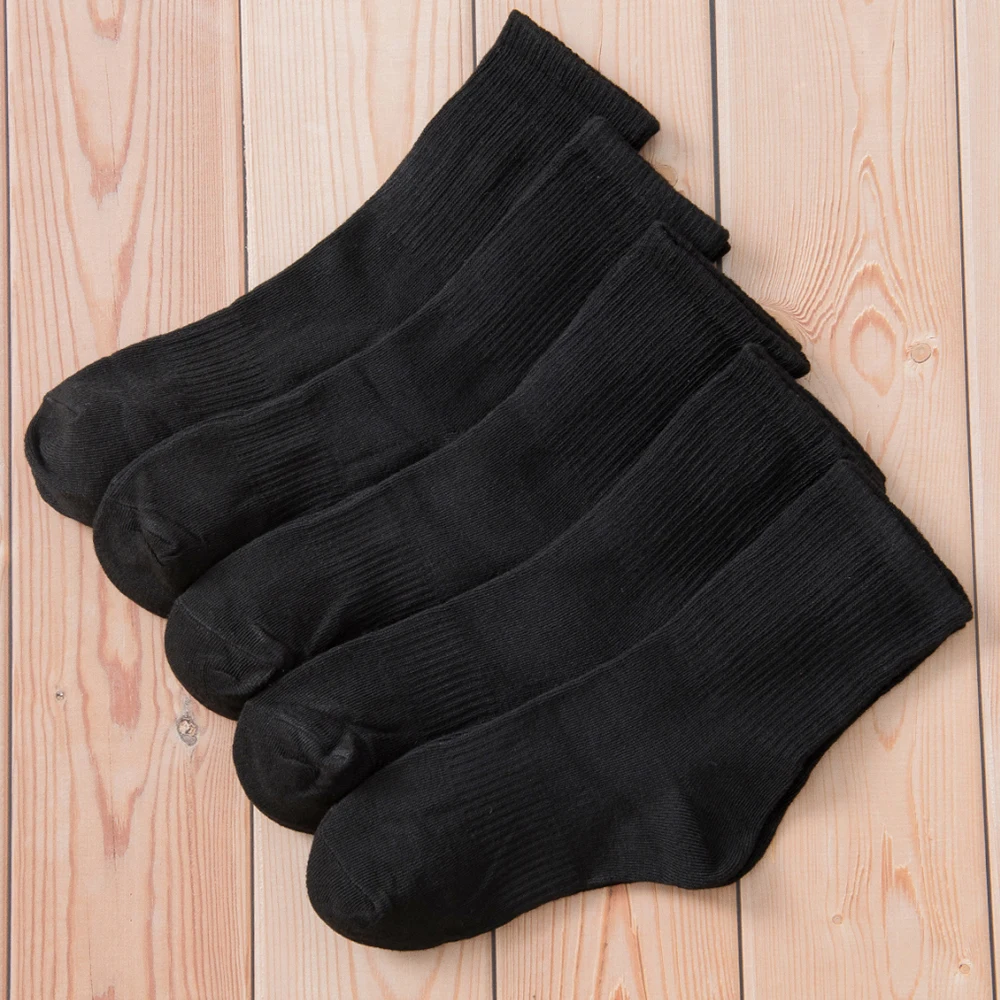 5/10 Pairs Black Student Socks Breathable Sweat-Absorbing Sports Men Women Fashionable Comfortable High-Quality Business Socks