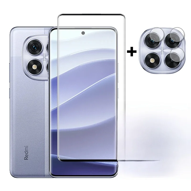 Protecteur d'Écran en Verre pour Xiaomi Redmi Note 14 Pro, Couverture Complète, Film de Protection pour Objectif de Caméra