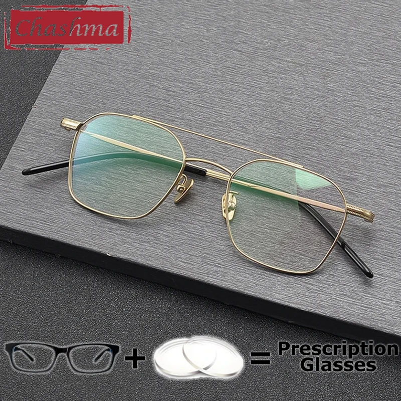 

Chashma Prescription Glasses Men Pure Titanium Progressive Recipe Flexible Eyeglasses Frames Myopia Big Rim Spectacles Eyewear