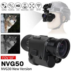 NVG50 NVG30 night vision monocular goggles wide view 50° gen3 helmet night vision telescope IR 940nm wifi digital trail camera