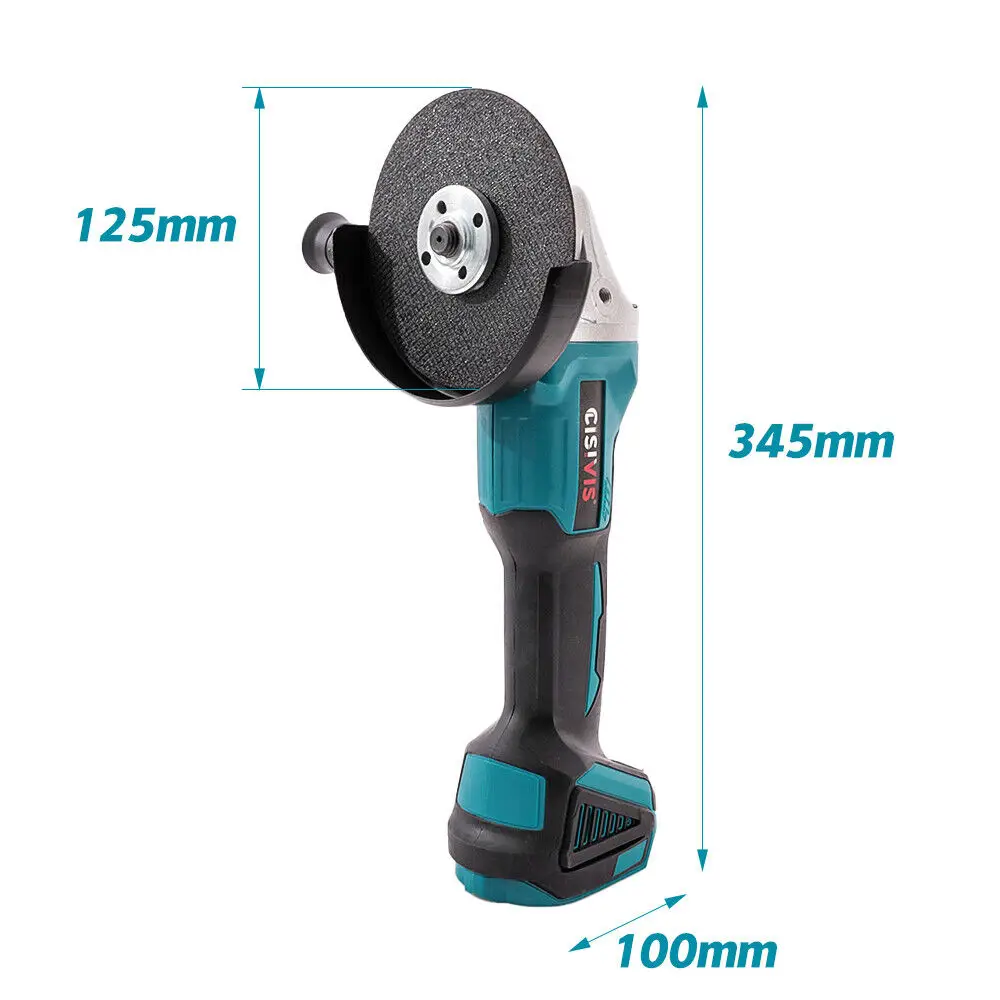 21V Akku-Winkelschleifer 125 mm, Vielseitiges Kabelloses Schneid- und Schleifwerkzeug, Inklusive 21V Akku