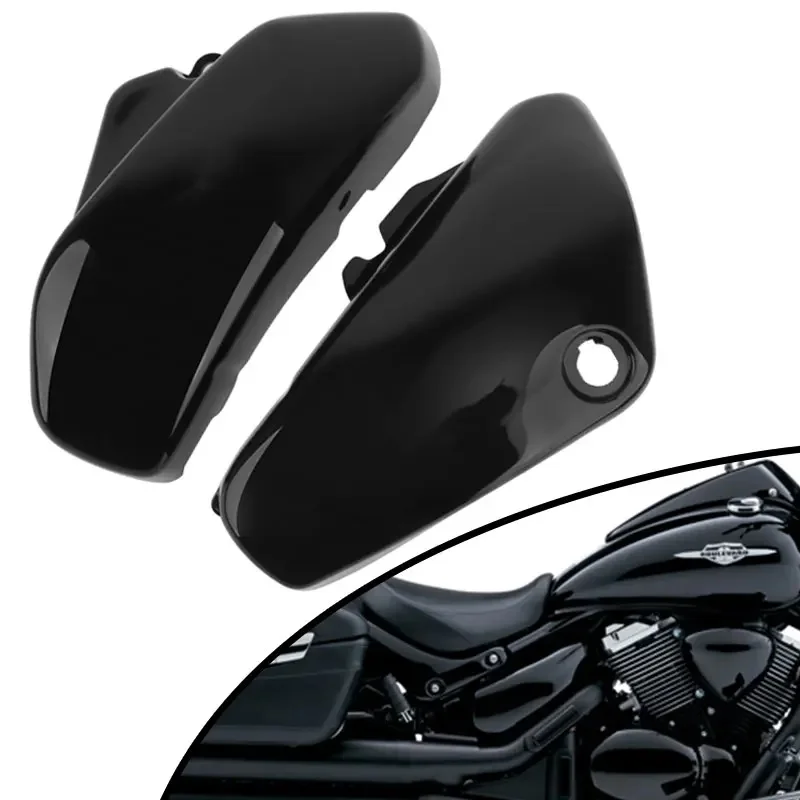 Motorcycle Black Batterij Side Cover Links Rechts Kuip Protector Voor Suzuki Boulevard Volusia C50 VL400 VL800 2005-2017 - afbeelding 2