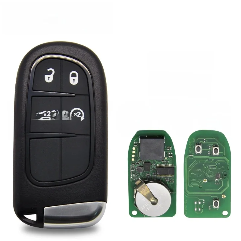 Datong światowy kluczyk do zdalnego sterowania samochodem dla chryslera Jeep Cherokee Dodge RAM Durango FCC GQ4-54T 434Mhz 4A PCF7953M Auto inteligentna karta — 2