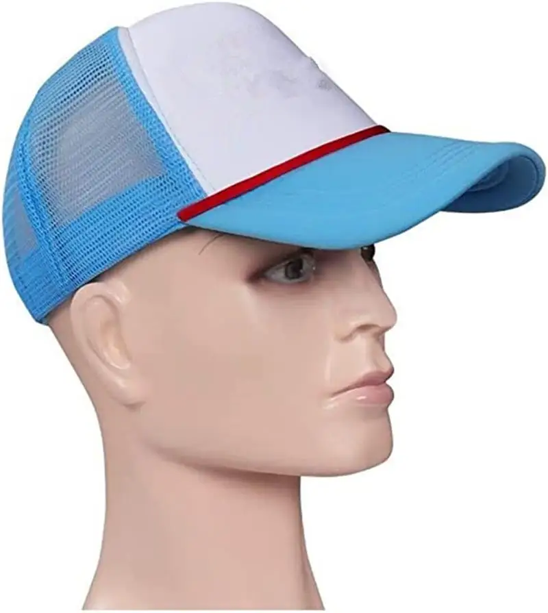 Trucker Hat Mesh Baseball Cap Cosplay Costume Hat for Men Women Kids Halloween Casual Sport Wear Blue