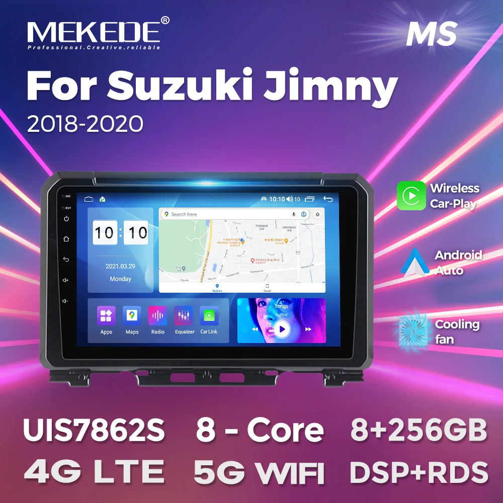 

MEKEDE 8Core Car Radio For Suzuki Jimny 2018-2020 Multimedia Video Player Wirelessly CarPlay Android Auto WIFI GPS Navigation BT