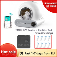 Intelligent self-cleaning cat litter box, automatic cleaning cat toilet, APP controlled Lonic deodorizer, cat litter tray