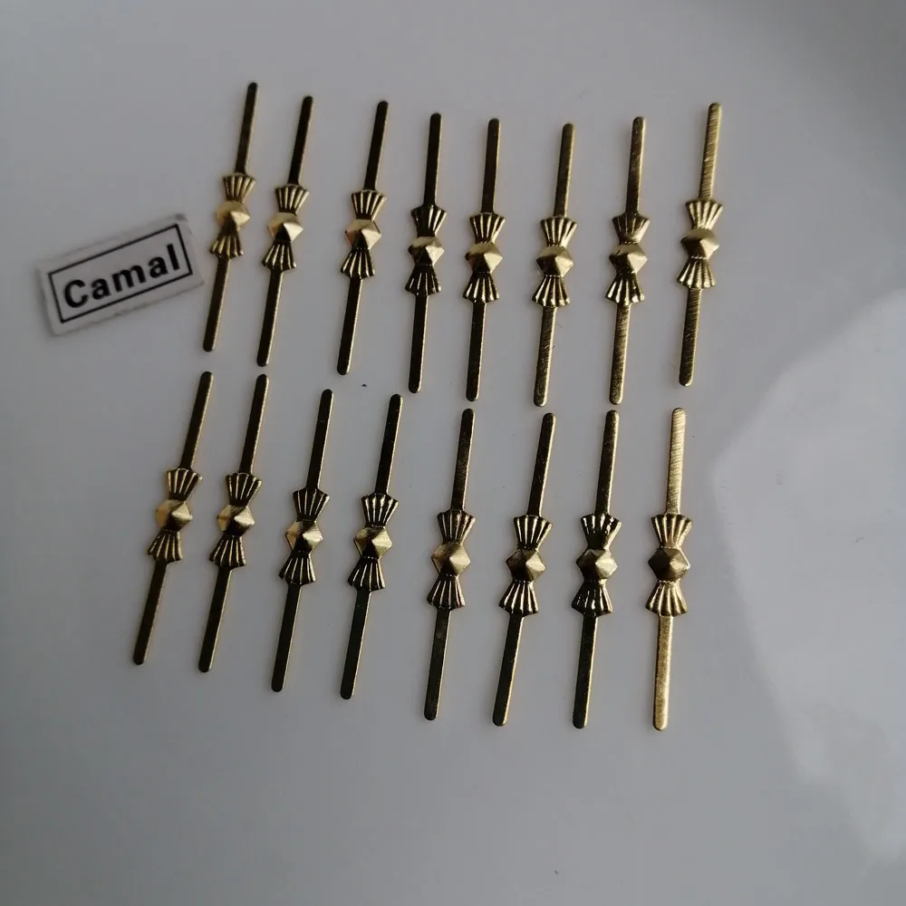 Camal – 100 pièces de 25mm en métal doré, boucles papillon, connecteurs de nœud papillon, broches pour perles de prisme en cristal, pièces