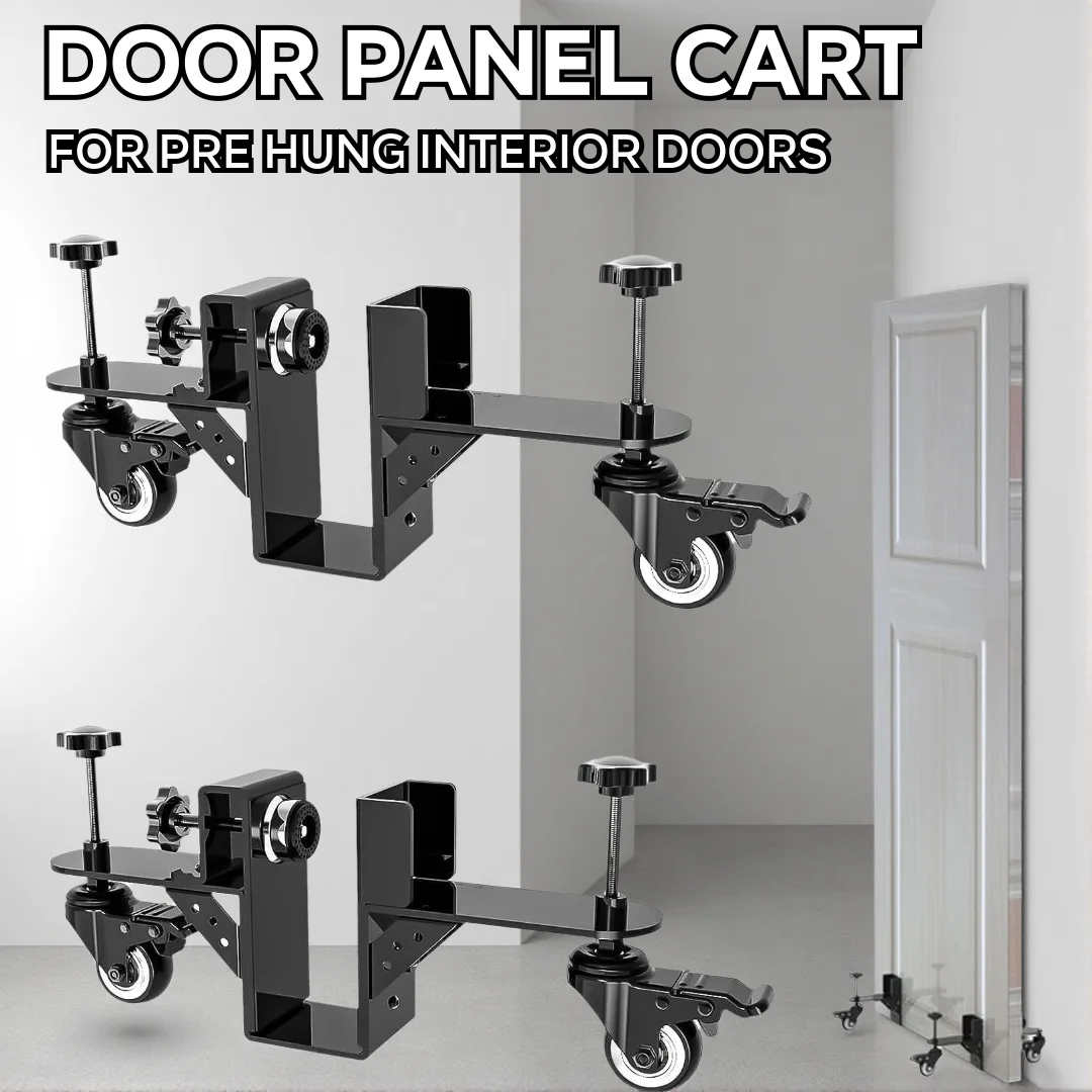 Door Installation Dolly, Heavy Duty Door Dolly Cart for Pre Hung Interior Doors Easy for Door Panels, Door Installation Tools