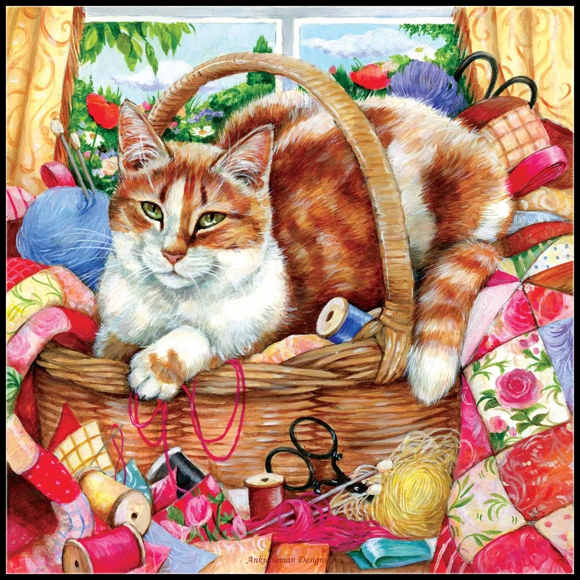 A Perfect Spot - Counted Cross Stitch Kits - DIY Handmade Needlework Embroidery 14 CT Aida Cross Stitch Sets DMC Color