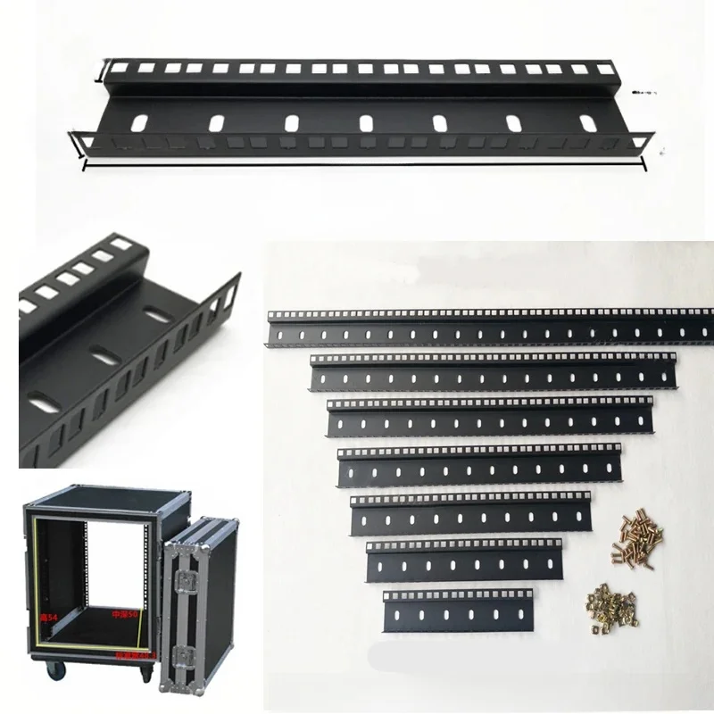 Stage Flight Case Hardware 2U/4U/6U/8U/10U/12U/14U/16U/18U/20U Large U Plate Square Hole Slot Cabinet Rack U Bar Audio Mixer Box — zdjęcie 2