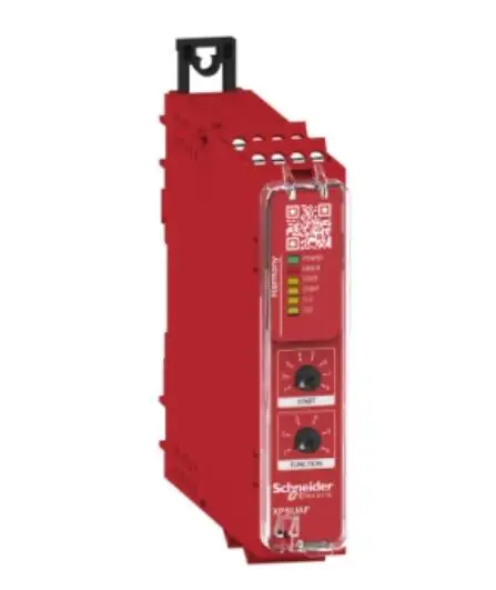 

XPSUAF13AP Safety module, Harmony Safety Automation, Cat.4, potential free NC/NC, NO/NC, PNP/PNP, 24v AC/DC, screw