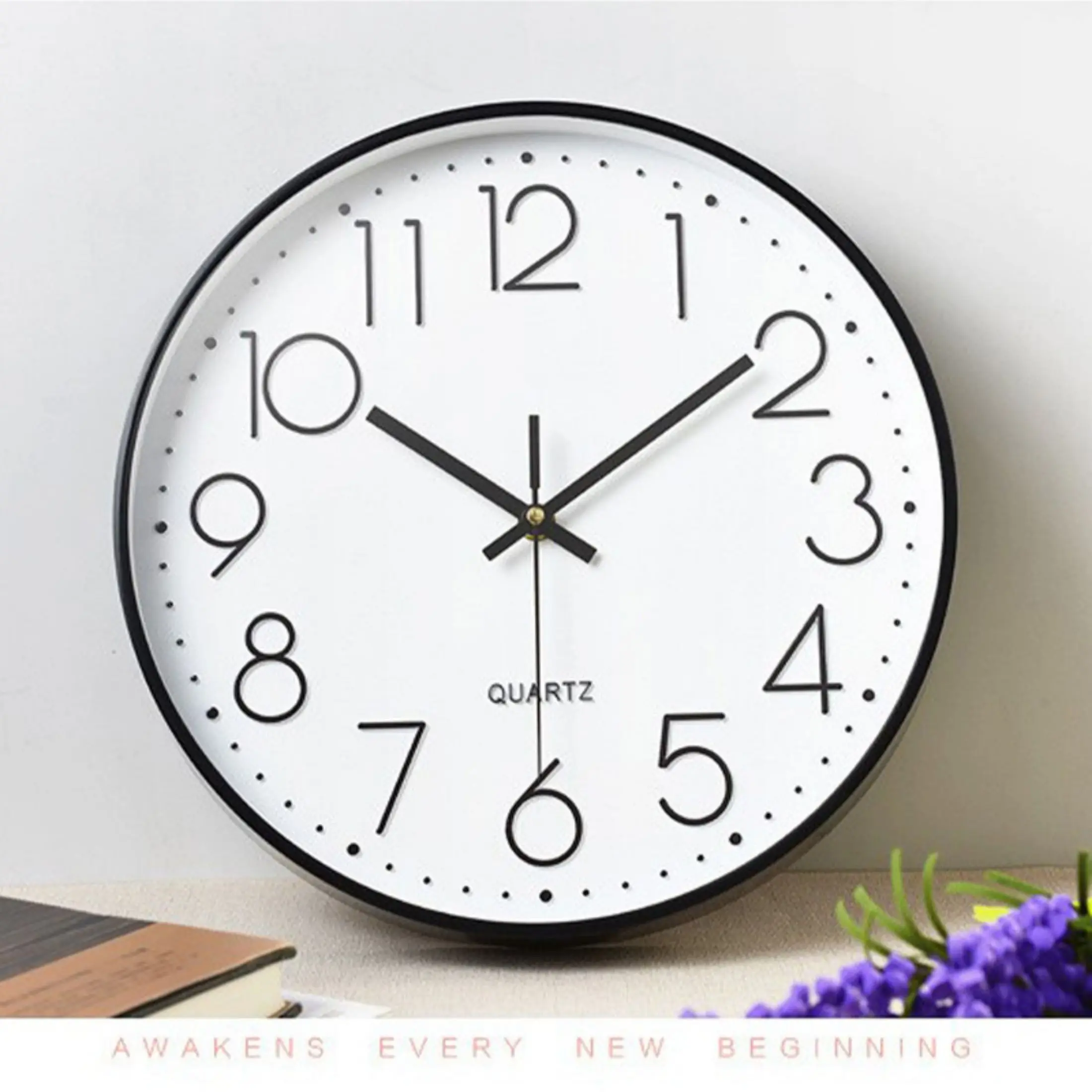1pc Silent Wall Clock,Silent Round Wall Clock Modern Decor Clock For Home Office School ,Fashionable Digital Scale Wall Clock