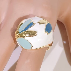 Yulaili High Quality Two Tone Ladies Irregular Party Ring Gold Plated Italian Style Bridal Ring Jewelry Free Shipping