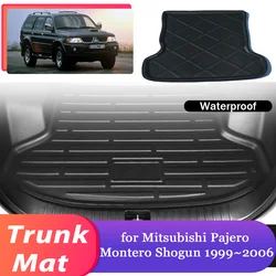 Car Trunk Mat for Mitsubishi Pajero Montero Shogun V60 V70 1999~2006 Luggage Waterproof Cargo Pad Liner Cover Carpet Accessories