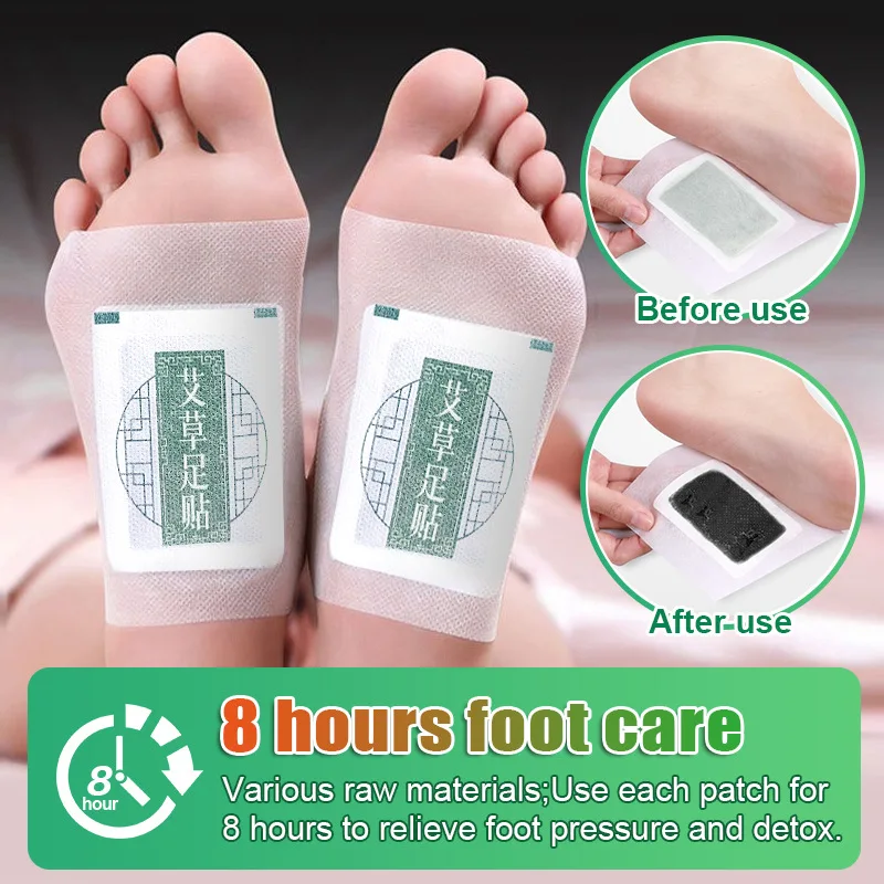 20/10Pcs Natural Detox Foot Patch Herbal Foot Care Plaster Stress Relief Body Toxins Detoxification Improve Sleep Skin Clean Pad