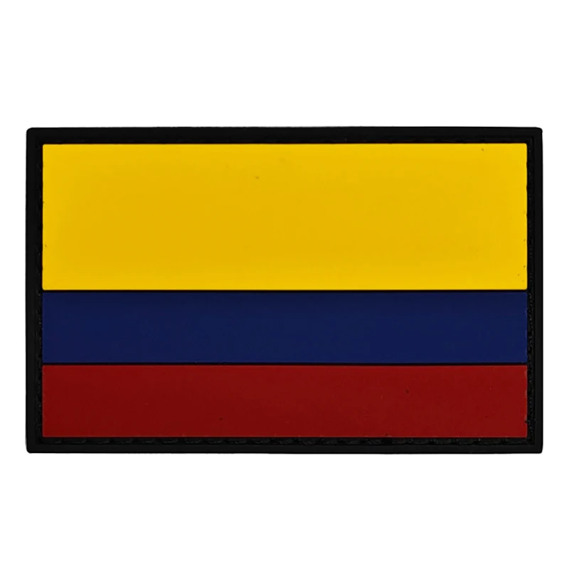 The Republic of Colombia Flag PVC Armband Rubber Patch Clothing Personality Accessories