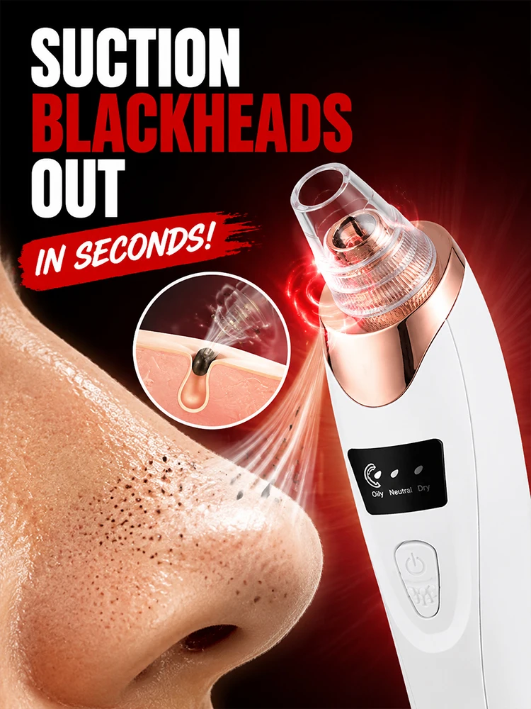 Electric Blackhead Remover Pore Cleaner Vacuum Suction Device Deep Facial Cleaning Tool Nose Pore Vacuum Skin Care Beauty Machin