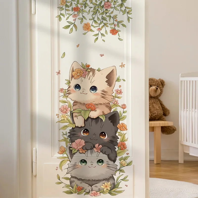 Nette Katze Vinyl Kind Wand Aufkleber Für Baby Mädchen Zimmer Dekoration Schlafzimmer Zubehör