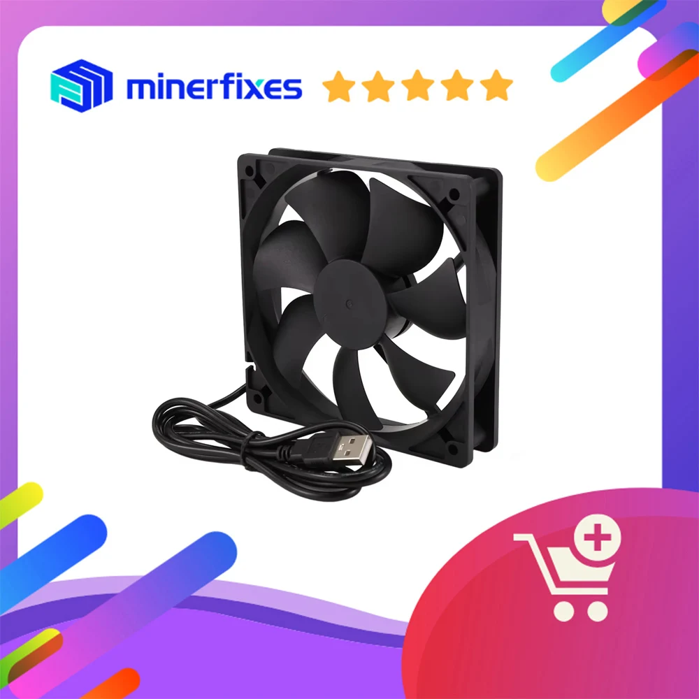 5V USB 2000RPM 12CM Cooling Fan High Speed Cooler For Iceriver KS0 KS0 Pro ALPH AL0 miner