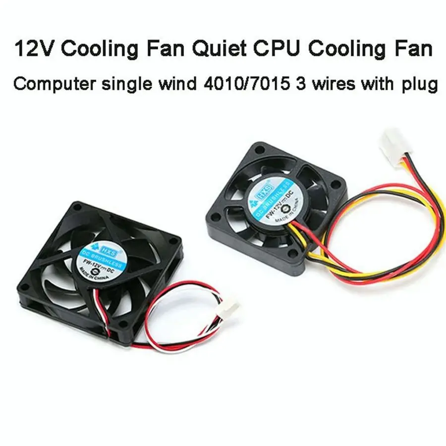 

Computer Case Fan Small Fan 4*4cm 7*7cm 12V Cooling Fan Mute Cpu Cooling Fan Computer Single Wind 3-Wire With Plug