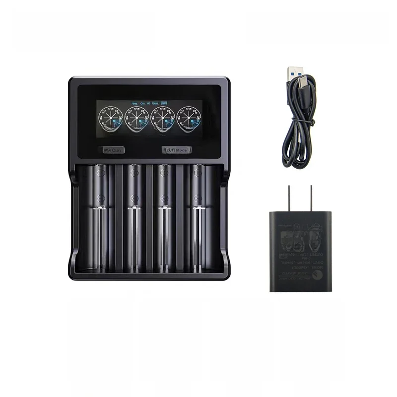 XTAR VC4 Plus Battery Charger 18650 Charger USB C Fast Charging AAA AA Rechargeable Batteries 18350 21700 20700 Battery Charger