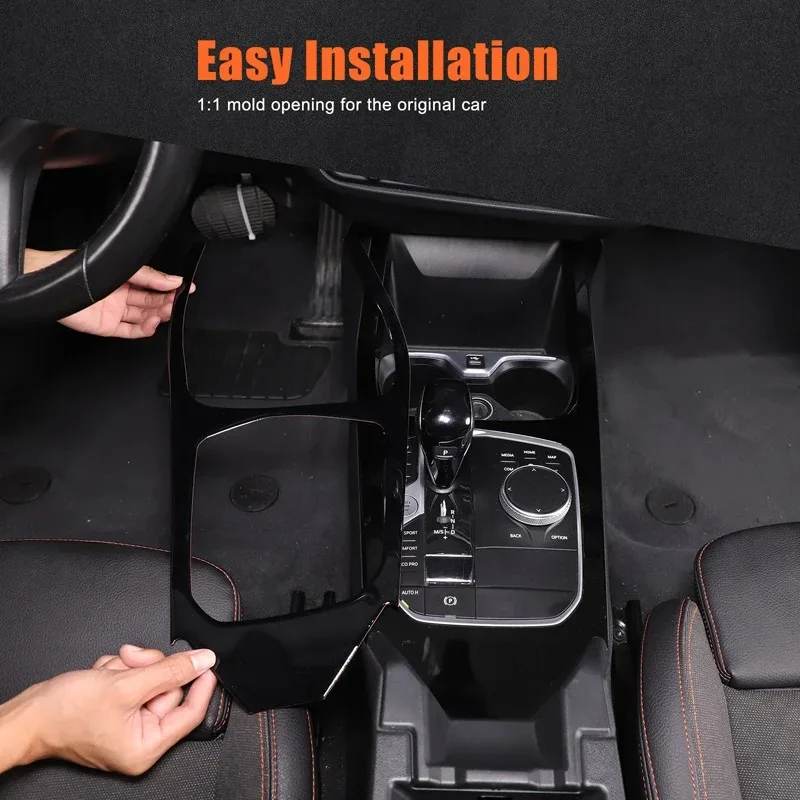 

Для BMW 2 серии F44 2020-2025 ПВХ черный автомобильный центр управления панелью переключения передач накладка наклейка внутренние автомобильные аксессуары (LHD RHD)