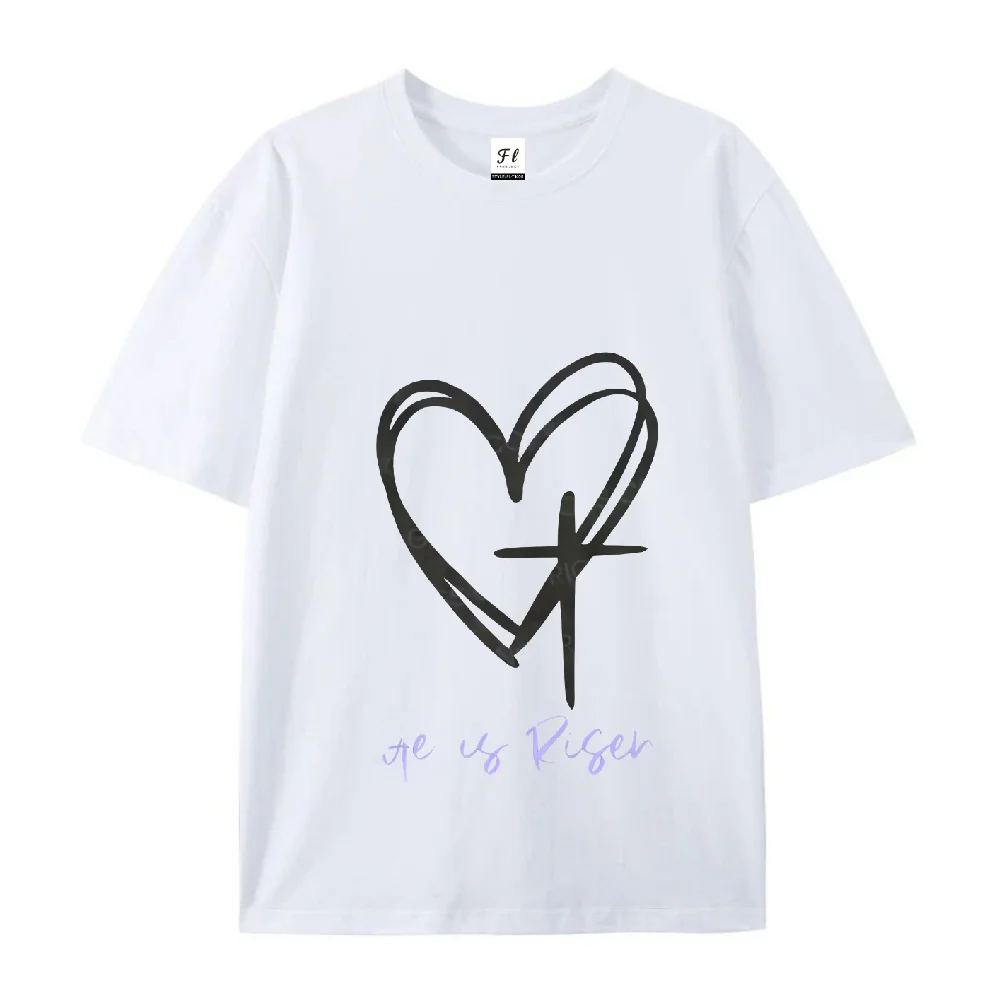 T-shirt estiva ad alta peso da donna a maniche corte stampata in puro cotone con stampa di cartoni animati Abbigliamento donna stile fresco e Ins Casua