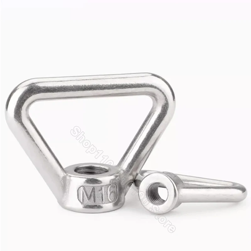 1Pc M8 M10 M12 M14 M16 M20 M24 304 A2-70 Stainless Steel Triangle Lifting Eye Nut Trapezoid Thread Rings Fit For Handle Bolts