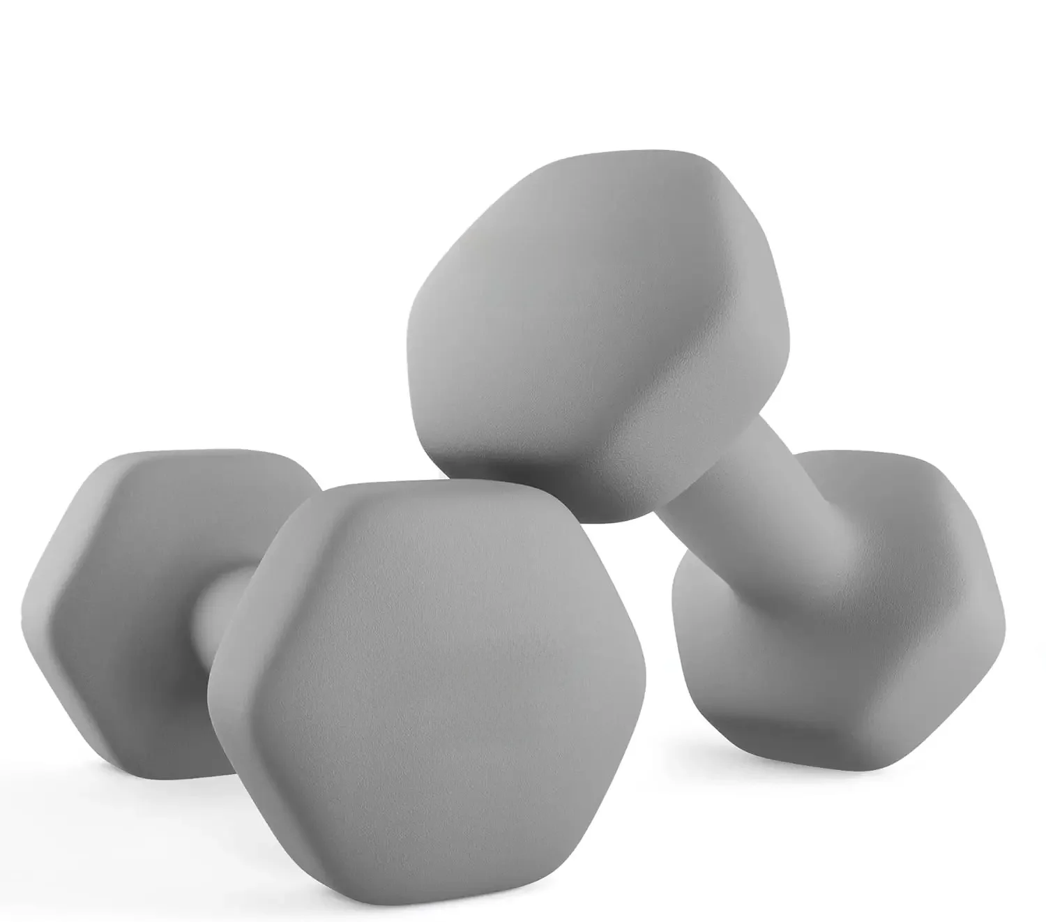 SONGMICS halterset 2x5 kg halterset korte halters zeshoekige neopreen coating - afbeelding 2