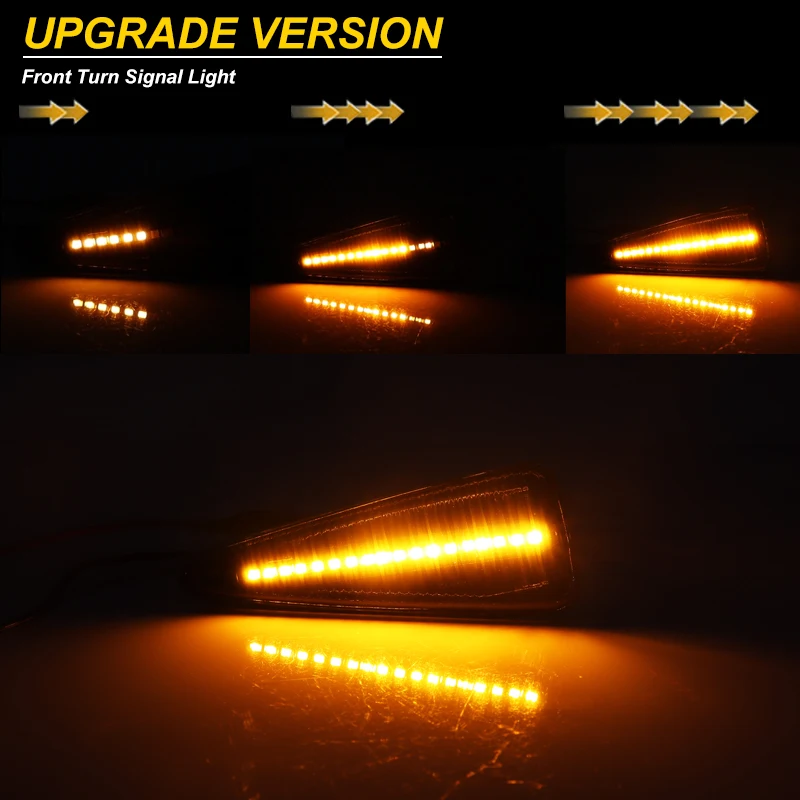 iJDM Amber Sequential Blink LED Fender Side Marker Turn Signal Lights For Dacia Logan Sandero I For Renault Stepway Thalia 08-11 - view 6