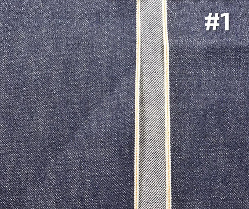 15.05oz Dark Blue Salvedge Jeans Cloth By The Yard Hairy Cotton Slub Selvedge Denim Jacket Soft WF313