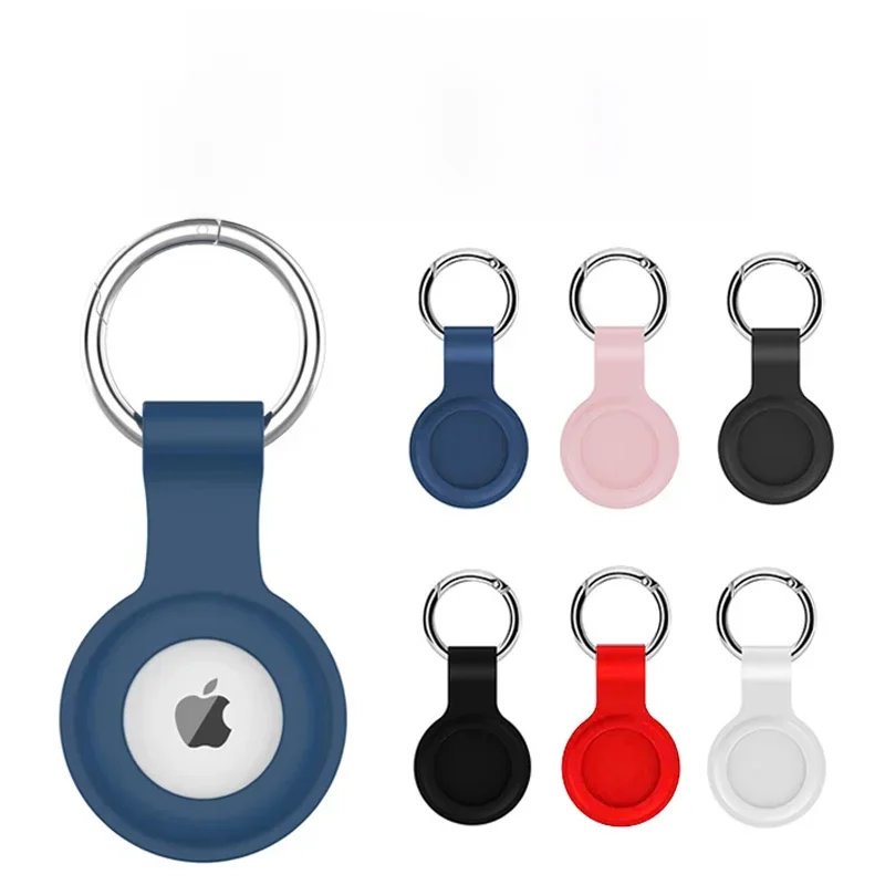 Pokrowiec na etui Apple Airtags Płynna silikonowa powłoka ochronna Akcesoria do trackera Pokrowiec odporny na zarysowania Brelok do kluczy Etui na etykiety powietrzne — zdjęcie 2