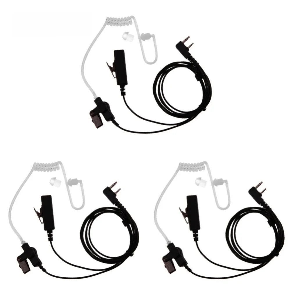 2 Pin ukryte przewód akustyczny słuchawki douszne z mikrofonem dla Baofeng obsługi Kenwood UV-5R — zdjęcie 2