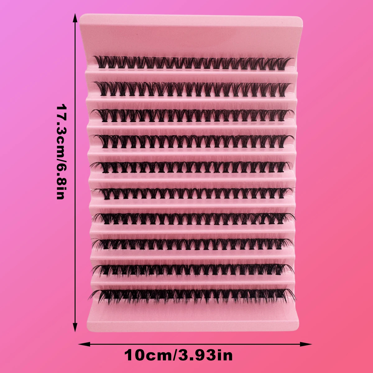 200PCS D Curl 40D Fluffy Individual Eyelashes Mixed Style Fake Wispy Long Lasting Thick Segmented Natural Look for Lashes